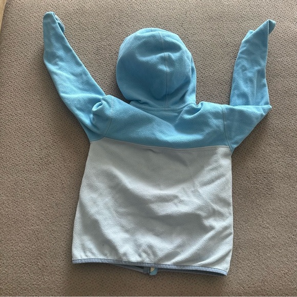 Patagonia Kids Blue and Gray Fleece Hoodie 5-6 Kids - Picture 7 of 7